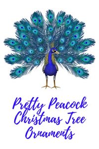 peacock Christmas tree ornaments