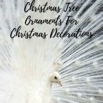 white peacock christmas tree ornaments