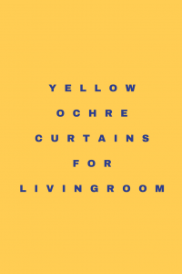 yellow ochre curtains