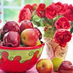 apples and flowers decorations