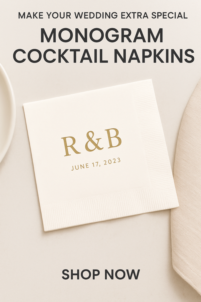 monogram wedding napkins